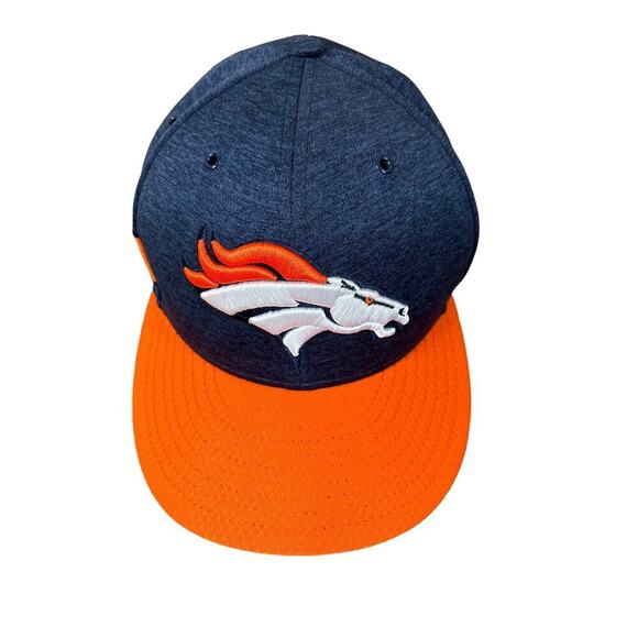 Denver Bronco's NFL hat football fitted SZ 7 59 Fifty Embroidered blue/orange - Picture 2 of 5